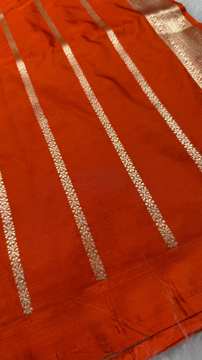 handwoven Pure katan silk kaduwa weave saree