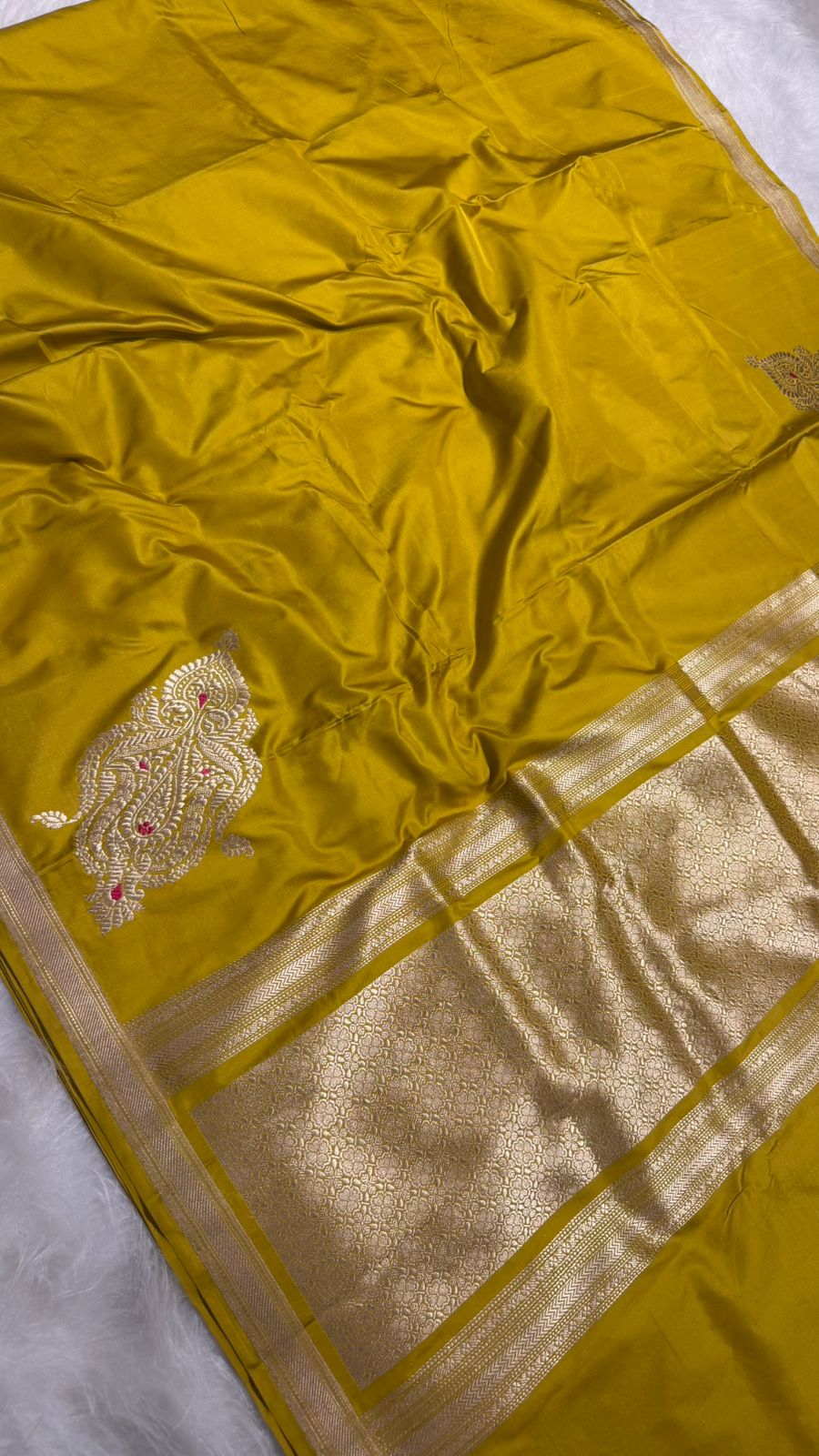 handwoven Pure katan silk kaduwa weave saree