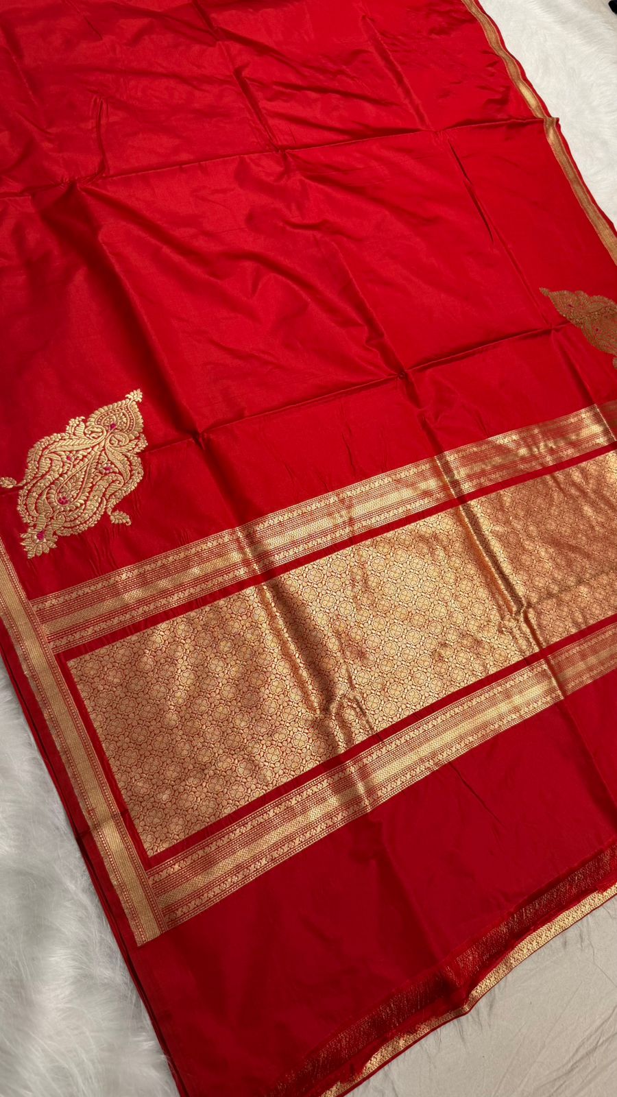 handwoven Pure katan silk kaduwa weave saree