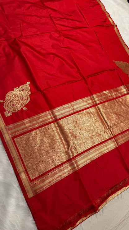 handwoven Pure katan silk kaduwa weave saree