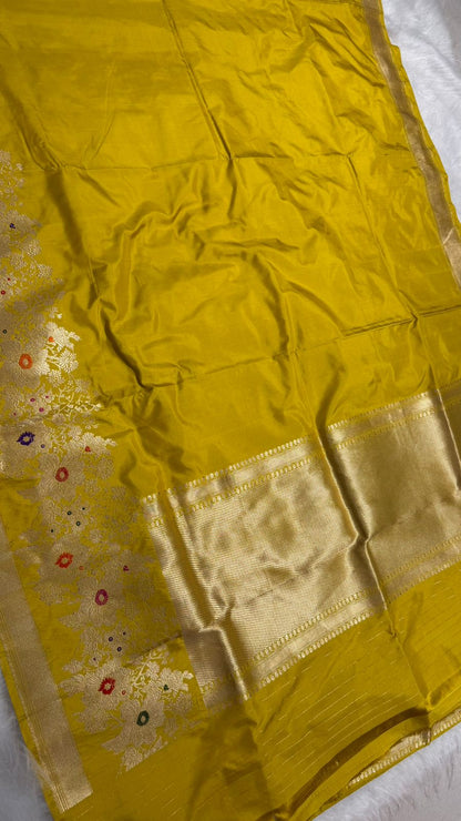 handwoven Pure katan silk kaduwa weave saree