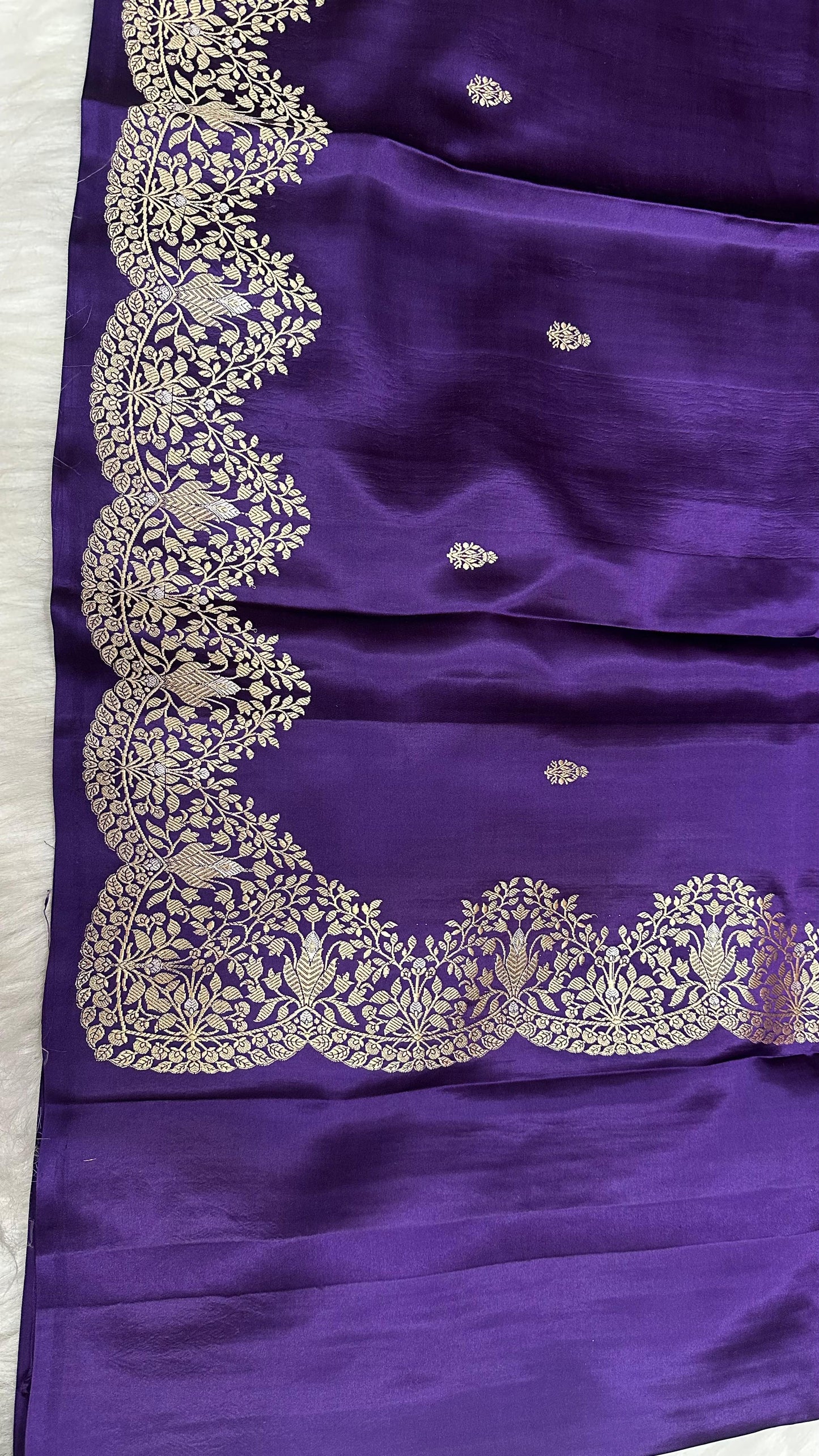 Handloom Pure Mashru Silk Kaduwa Weaving Banarasi Saree