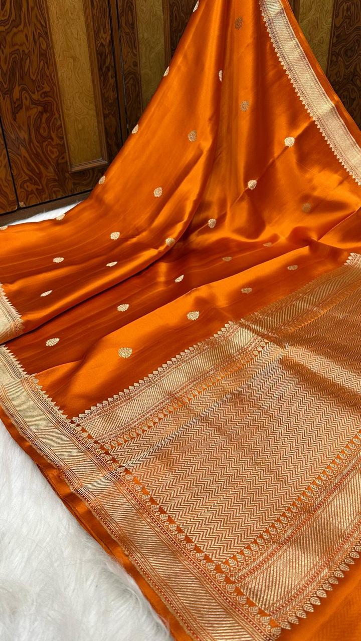 Handwoven Pure Mashru Silk Saree