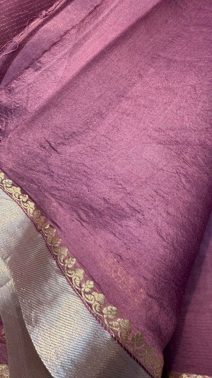 Pure Banarasi Soft Organza Silk Zari lines zari border saree