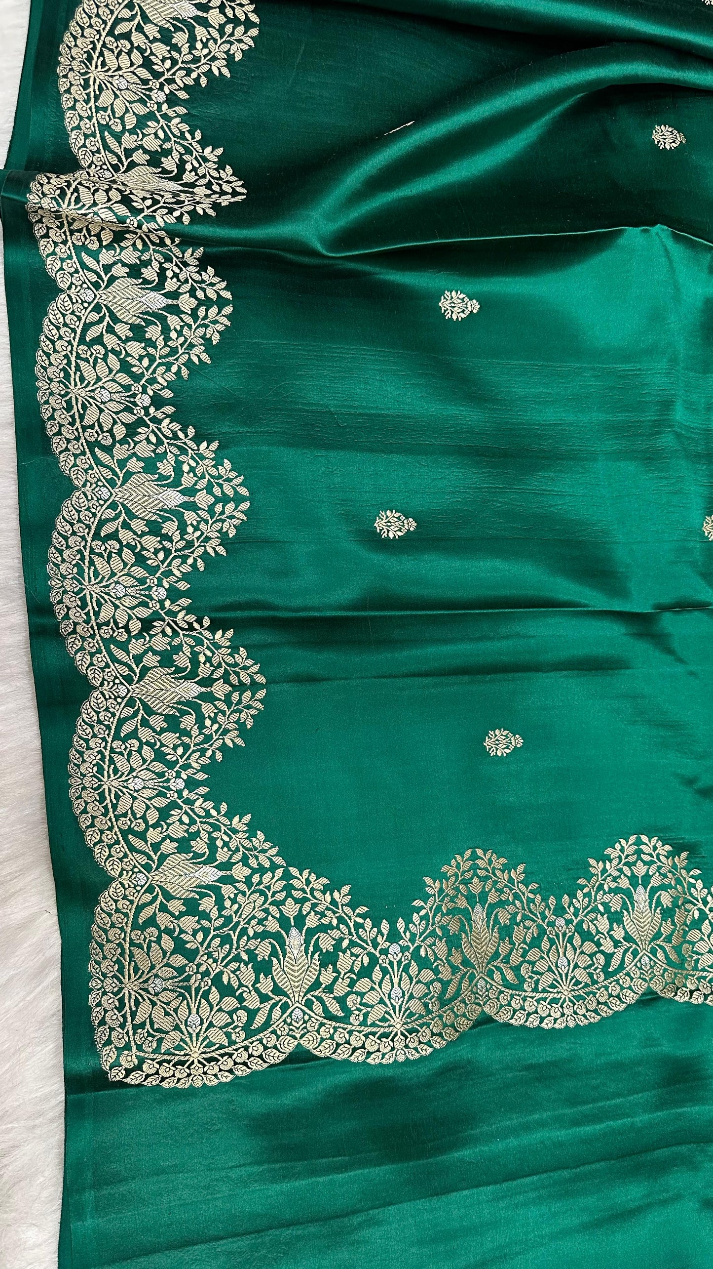 Handloom Pure Mashru Silk Kaduwa Weaving Banarasi Saree