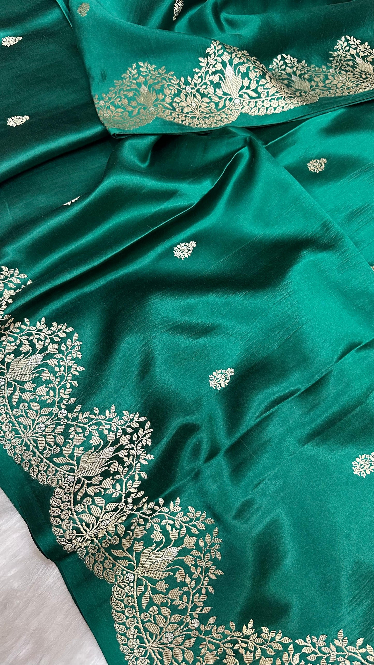 Handloom Pure Mashru Silk Kaduwa Weaving Banarasi Saree